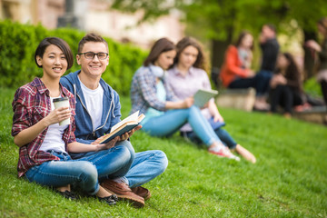 Fototapeta premium Students outdoors