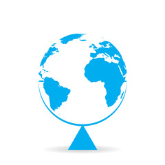 Earth globe icon vector illustration