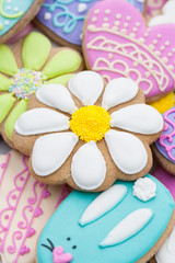 Honey cookies decorated with royal icing