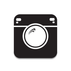 Foto icon wich shadow vector illustration