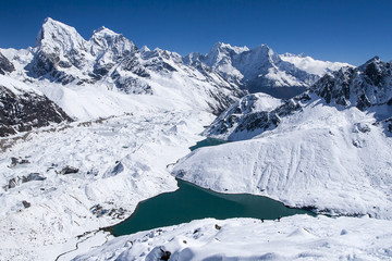beautiful view of the Himalayas from Gokyo Ri