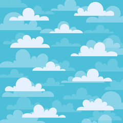 vector background with clouds in the sky