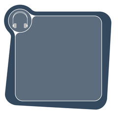 Flat frame for your text and headphones