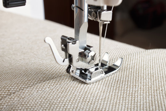 Sewing Machine Foot And Item Of Clothing