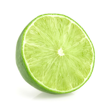 lime slices isolated