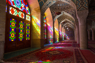 Naklejka na ściany i meble Nasir al-Mulk Mosque in Shiraz, Iran
