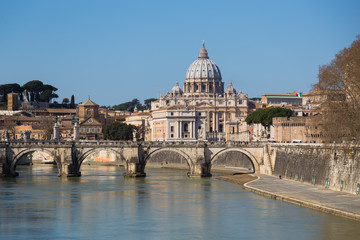 Fototapeta na wymiar Ponte Sant'Angelo and the Vatican