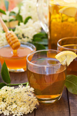 Homemade healthy elder flower juice