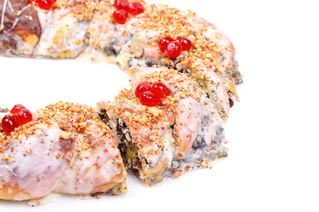 Chocolate pretzel with almond