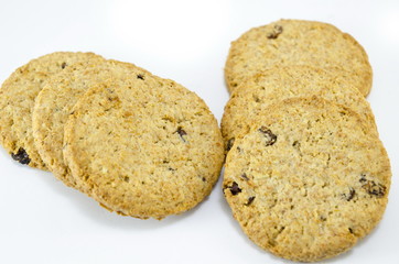 Integral cookies on white