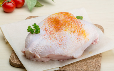 Raw chicken breast