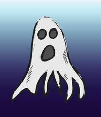 doodle ghost, Halloween