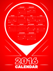Calendar 2016 template.
Editable vector.
Eps 10