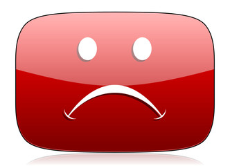 cry red glossy web icon