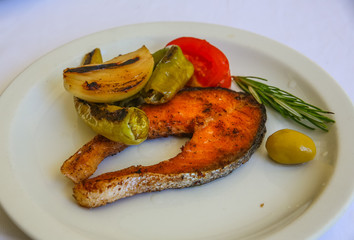 Grilled salmon
