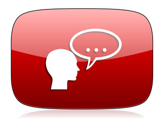 forum red glossy web icon