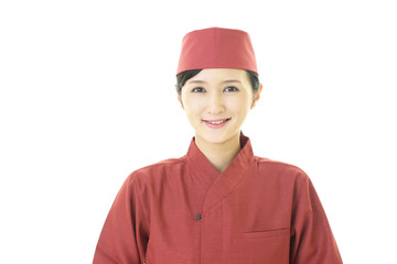 笑顔のウェイトレス