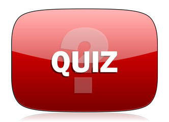 quiz red glossy web icon