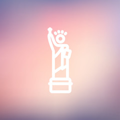 Statue Of Liberty thin line icon