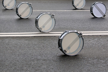 the drums are on the road