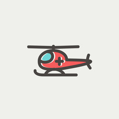Air ambulance thin line icon