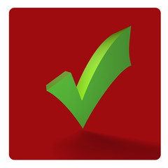 green tick on red