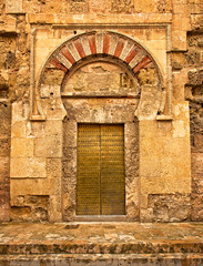 Fototapeta na wymiar Door of the Mezquita of Cordoba, Spain 