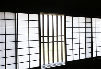 日本家屋の障子窓