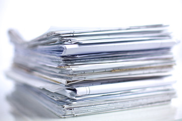 Big stack of papers ,documents on the desk