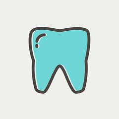 Tooth thin line icon