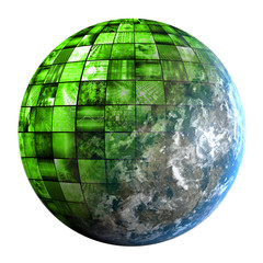 Obraz premium Business Technology Global Network