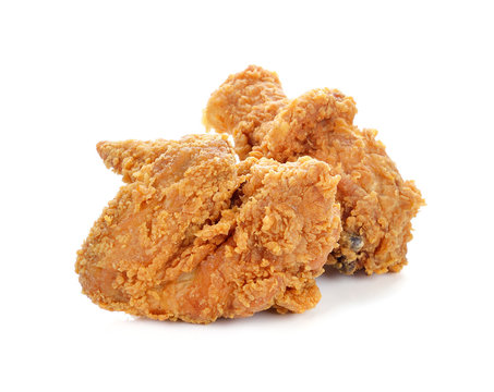 fried chicken isolated on white background