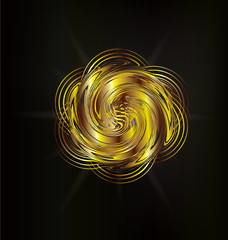 Abstract swirl gold rose creative web design background