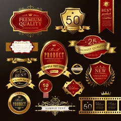 Fotobehang elegant premium quality golden labels collection © JoyImage