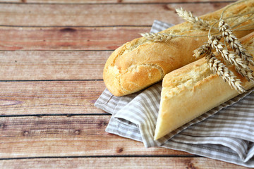 Freshly baked baguettes