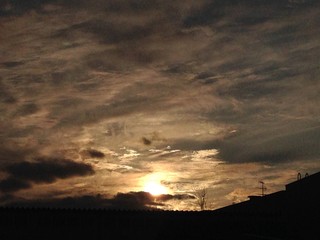雲と夕陽