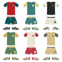Football uniform different color
