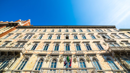 hystorical building facade in a sunny morning