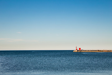 winter morning at the port of Trieste