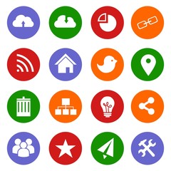 
set of icons devoted to information technologies .