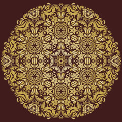 Damask Vector Orient Pattern