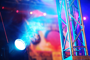 Fototapeta Stage lights at the concert obraz