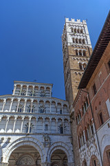 Fototapeta na wymiar Lucca Cathedral (Tuscany, Italy). Vertically.