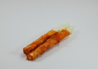 dog snack chicken roll