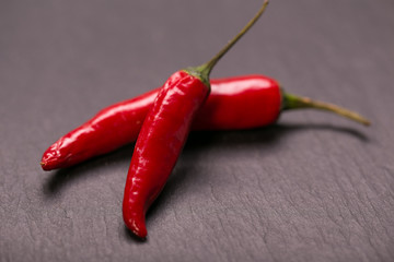 red chili pepper on wooden background