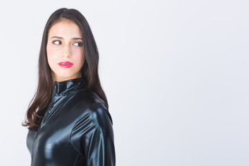 Naklejka premium サイバースーツの女性