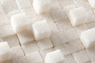Refined sugar cubes.