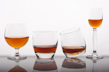 Different glass of whisky