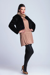 Fototapeta premium Full length picture of a elegant fashion woman