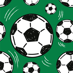 soccer ball seamless pattern